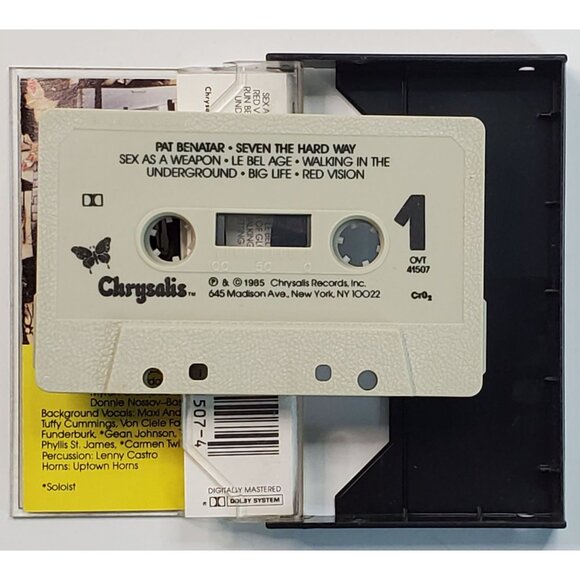 Pat Benatar Seven The Hard Way Cassette Tape Album Music 1985 Chrysalis Records - Picture 5 of 8